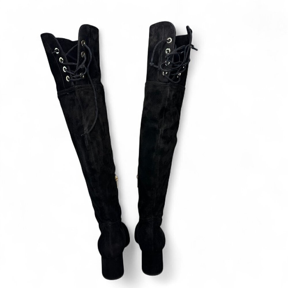 AGL Scarlet Over-The-Knee Suede Leather Boot, EU 38, Black NEW IN BOX - Picture 5 of 16